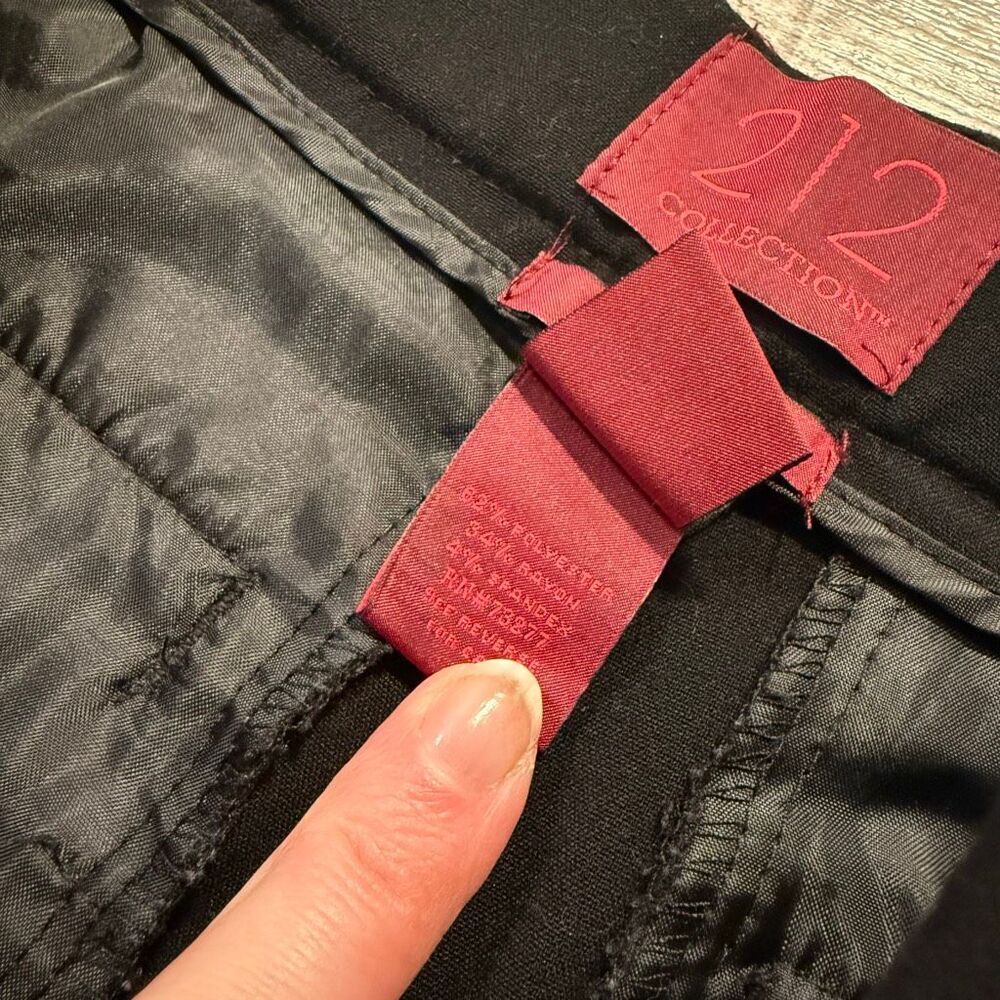 212 Collection Y2K Low Rise Black Pants Wide Straight Leg 6P - Picture 5 of 9